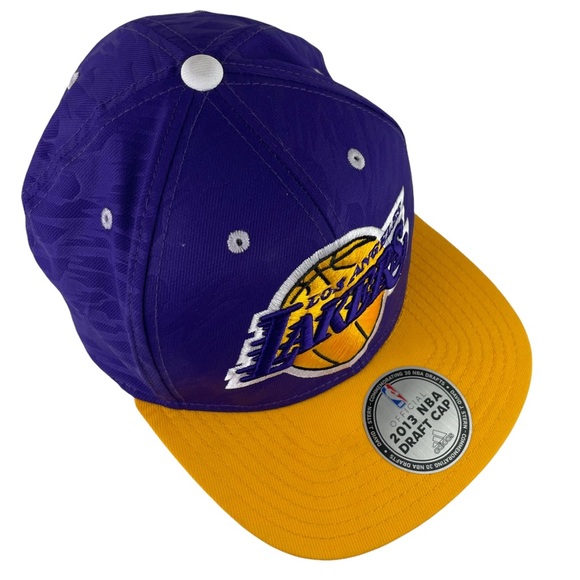 Los Angeles Lakers SnapBack 2013 Draft Cap Hat Flat-brimmed Logo Embroidered NBA - Picture 8 of 16